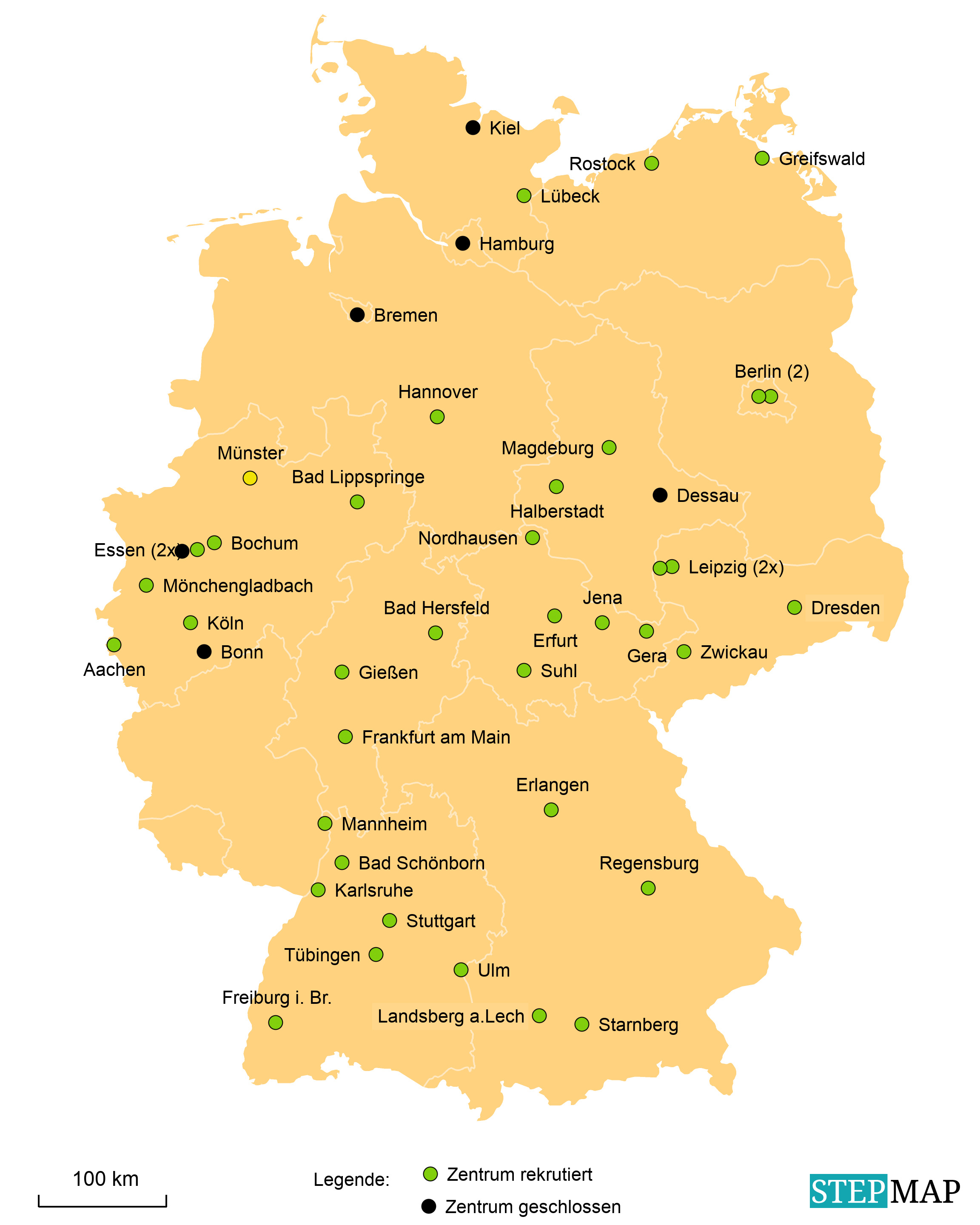 40 Zentren (Kliniken und Arztpraxen) sind an der HODOKORT-Studie beteiligt